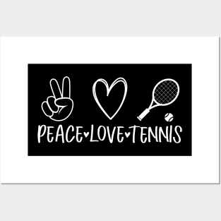 Peace love tennis, tennis lover design Posters and Art